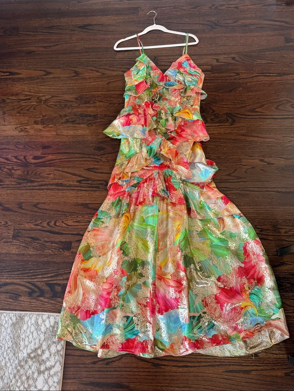 Ramy Brook Multi-Color Floral Ruffle Dress - Picture 4 of 7